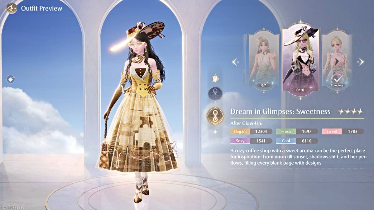 Dream in Glimpses: Sweetness outfit in Infinity Nikki