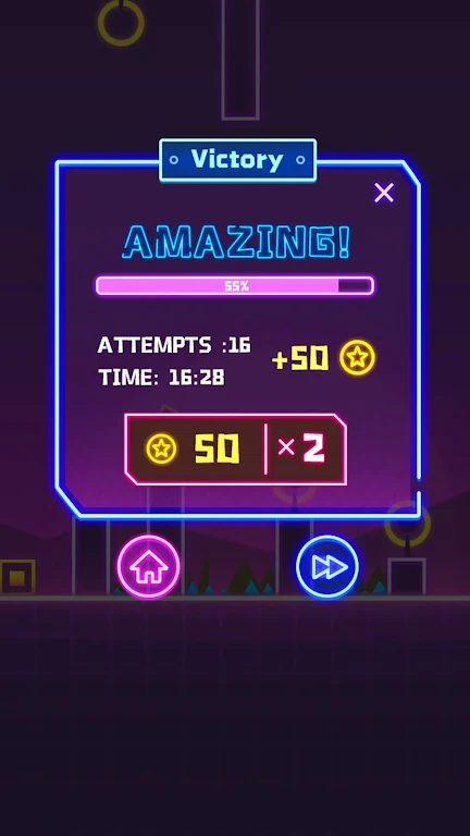 Block Dash: Geometry Jump ဖန်သားပြင်ဓာတ်ပုံ 3