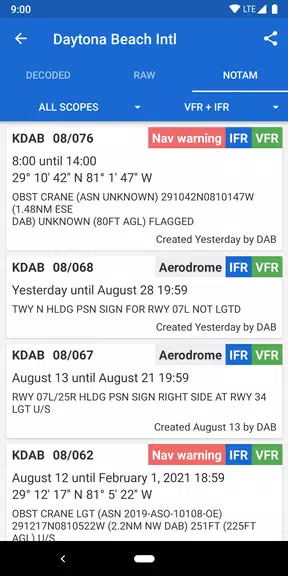 Avia Weather - METAR & TAF ภาพหน้าจอ 3