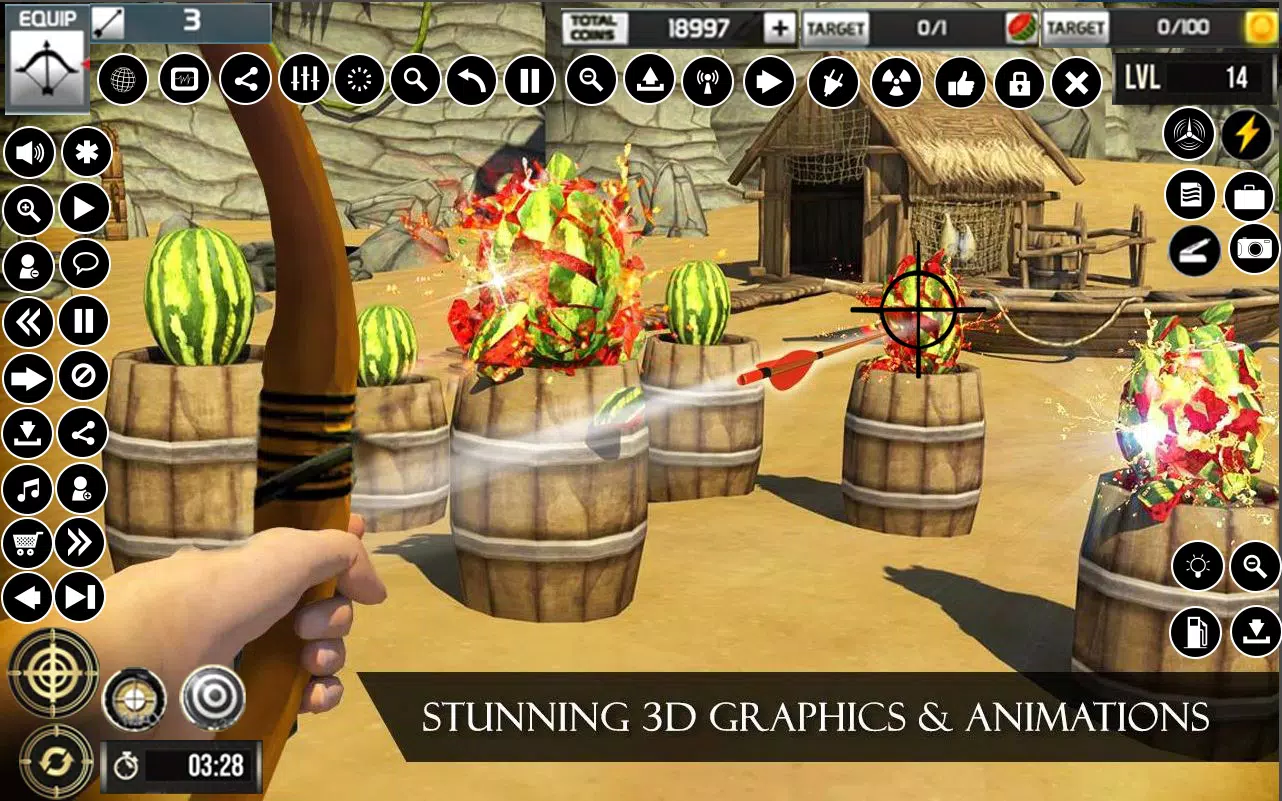 Watermelon Archery Games 3D Ảnh chụp màn hình 1