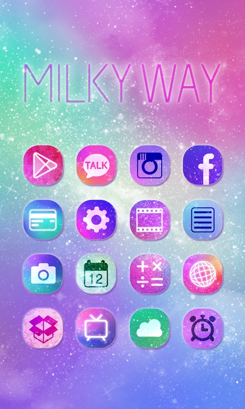 Milky Way GO Launcher Theme スクリーンショット 2