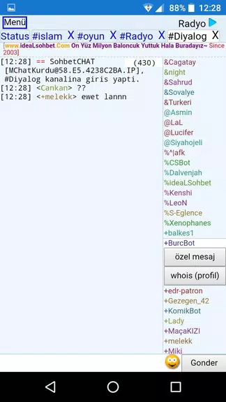 ChatKurdu Mobil Sohbet ภาพหน้าจอ 1