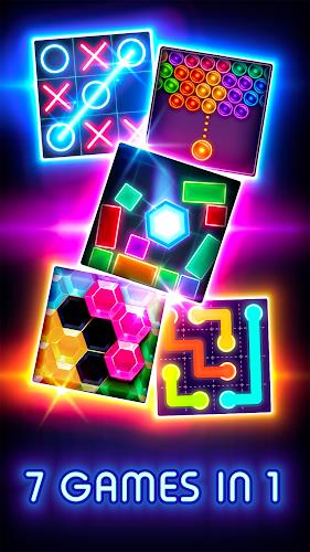 Tic Tac Toe Glow: 2 Players ภาพหน้าจอ 2