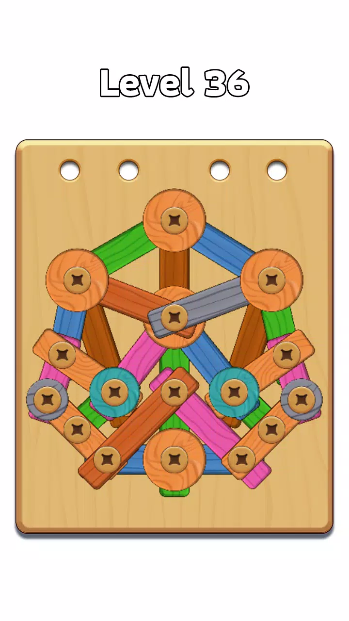 Wood Nuts & Bolt: Screw Puzzle Ekran Görüntüsü 1