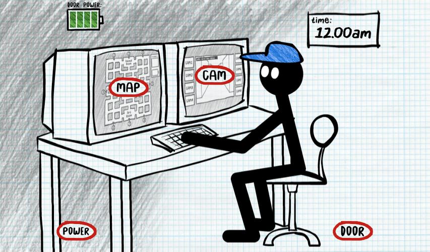 Stickman Five Nights Survival Ảnh chụp màn hình 0