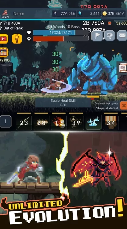 Dark fantasy battlefield in The Demonized Idle RPG