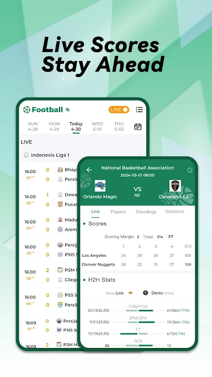 Xscorez - Euro Live Scores Screenshot 1