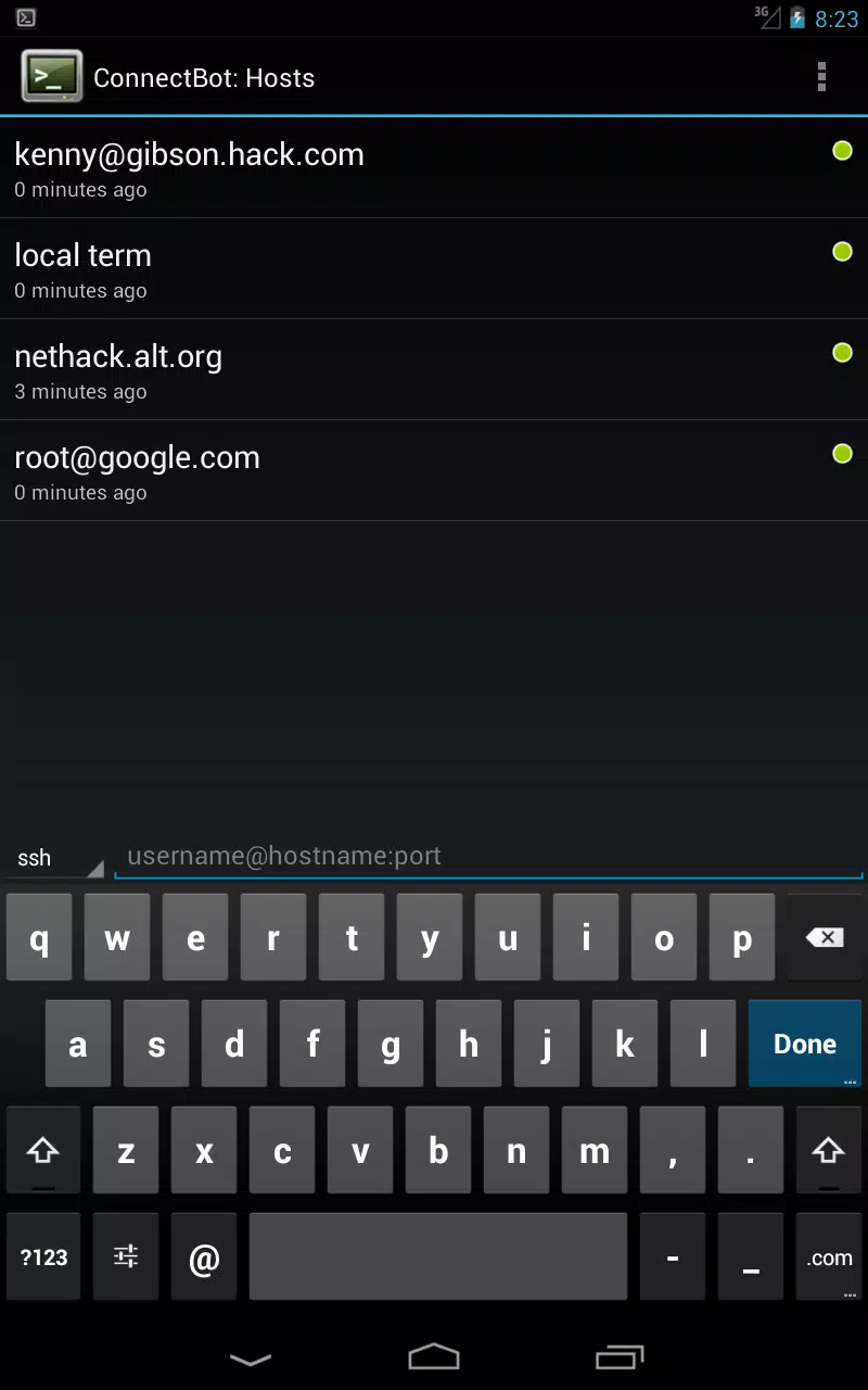 ConnectBot ဖန်သားပြင်ဓာတ်ပုံ 2