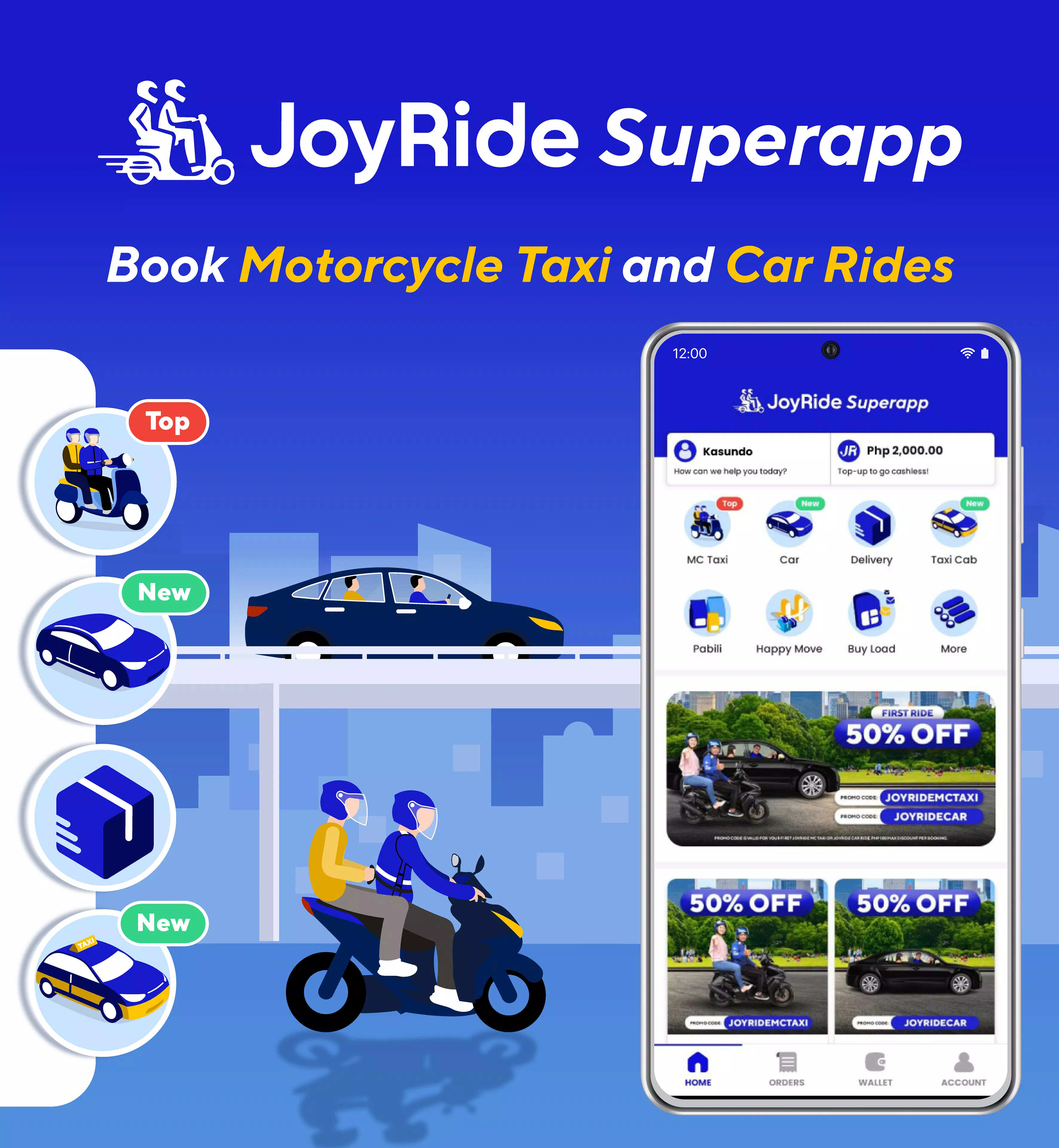 JoyRide - Book Car and MC Taxi スクリーンショット 0
