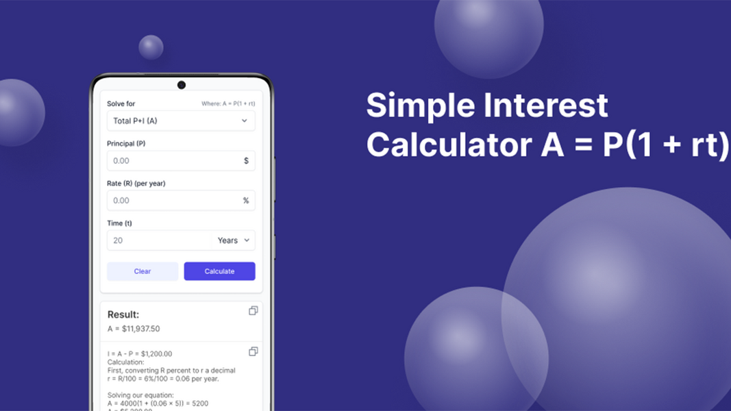 Simple Interest Calculator Capture d'écran 2