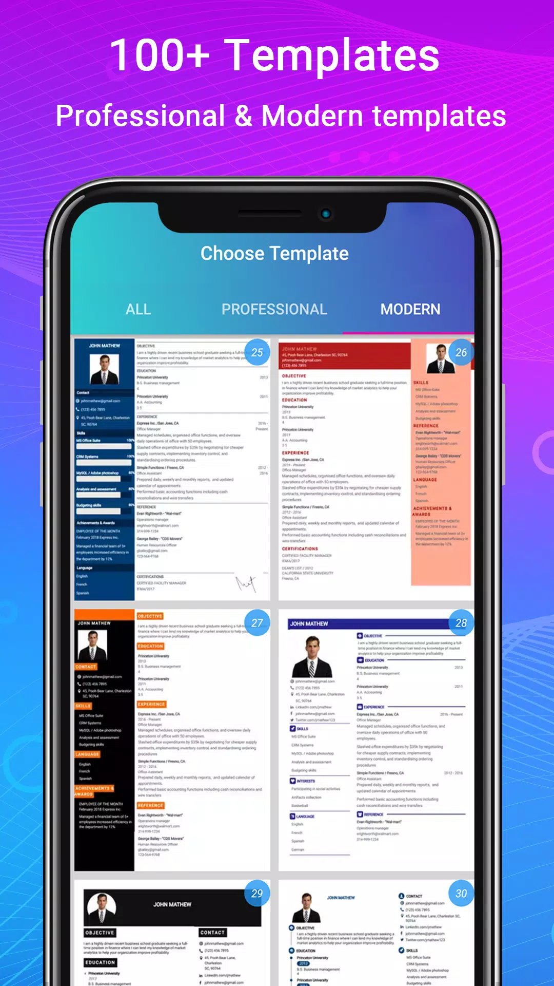 Resume Builder App, CV maker 스크린샷 2