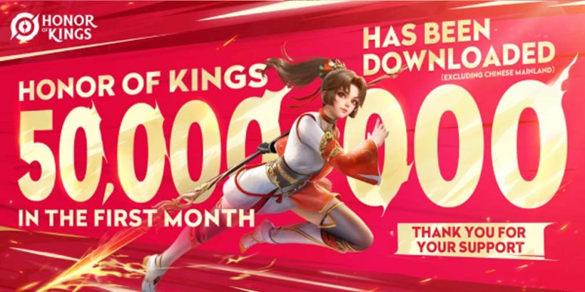 Honor of Kings dépasse les 50 millions de téléchargements depuis son lancement mondial 