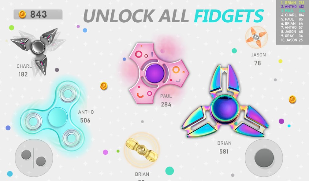リアルタイムフィジェットスピナーゲーム スクリーンショット 3