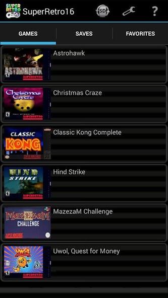 SuperRetro16 (SNES Emulator) Mod Captura de tela 1