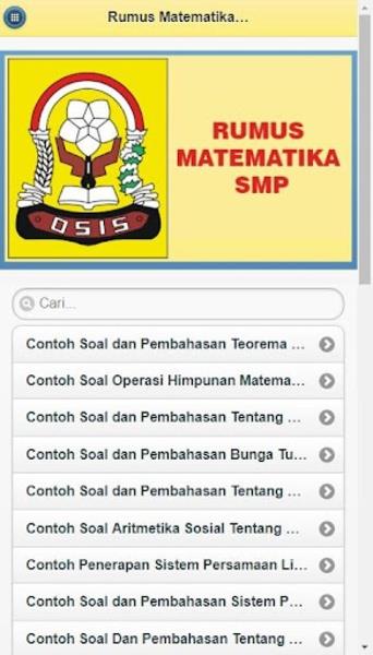 Rumus Matematika Tangkapan skrin 3