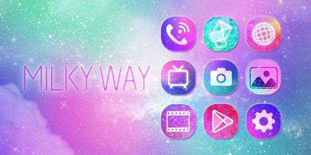 Milky Way GO Launcher Theme スクリーンショット 0