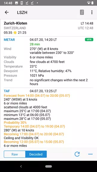 AeroWeather Screenshot 2