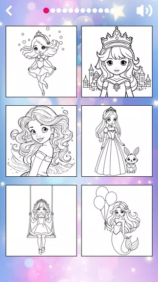 Princess Coloring Book offline Captura de pantalla 2