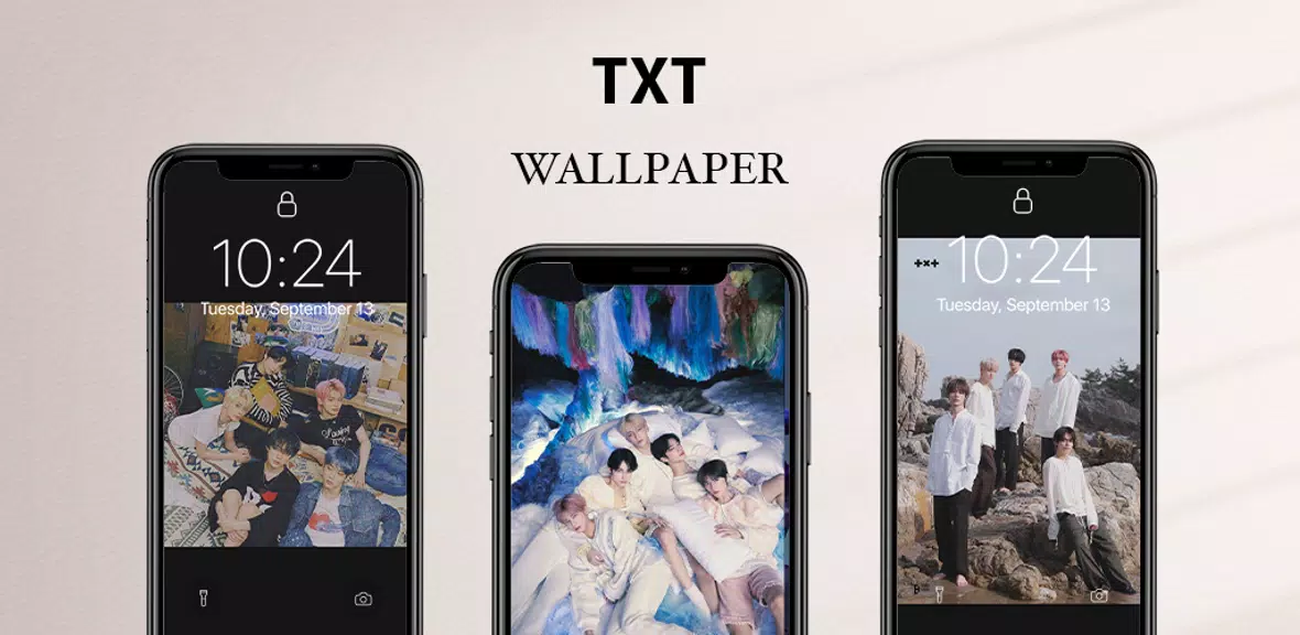 TXT Wallpaper & HD Photo Captura de pantalla 0