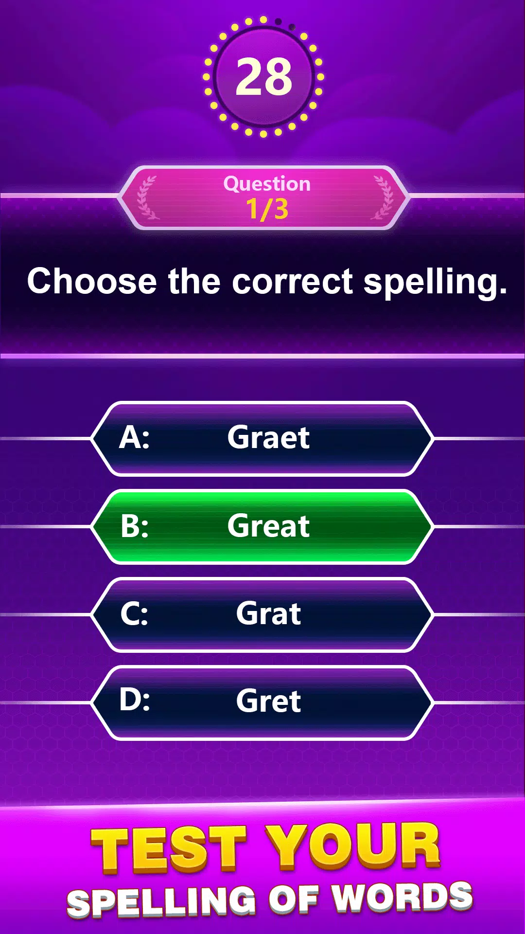 Schermata Spelling Quiz 0