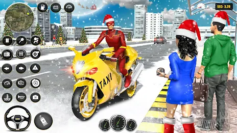 Superhero Bike Taxi: Bike Game ภาพหน้าจอ 0