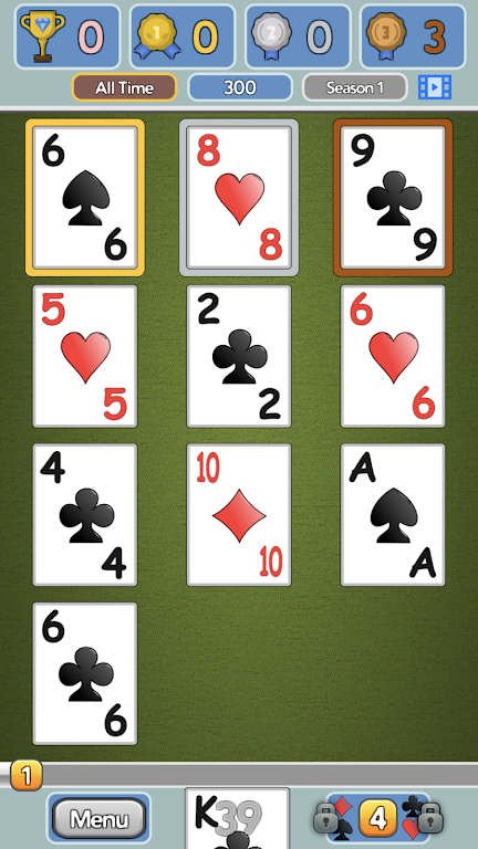 One Stack Solitaire: Free Card Game ဖန်သားပြင်ဓာတ်ပုံ 2