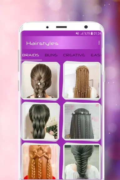 Hairstyles Step by Step Videos Ekran Görüntüsü 0