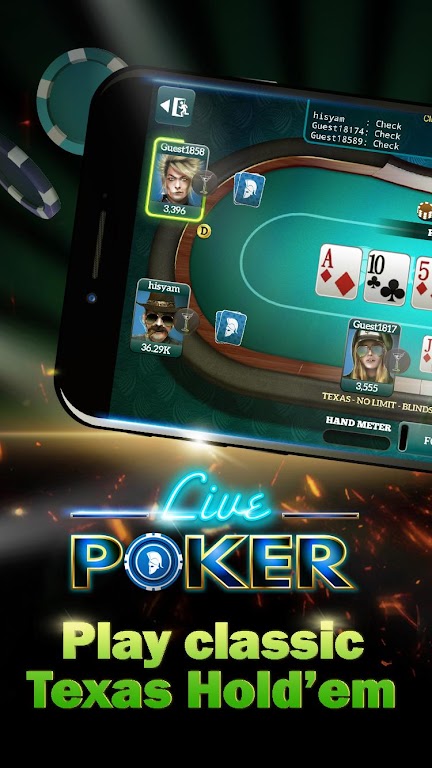 Live Poker Tables–Texas holdem and Omaha Ekran Görüntüsü 0