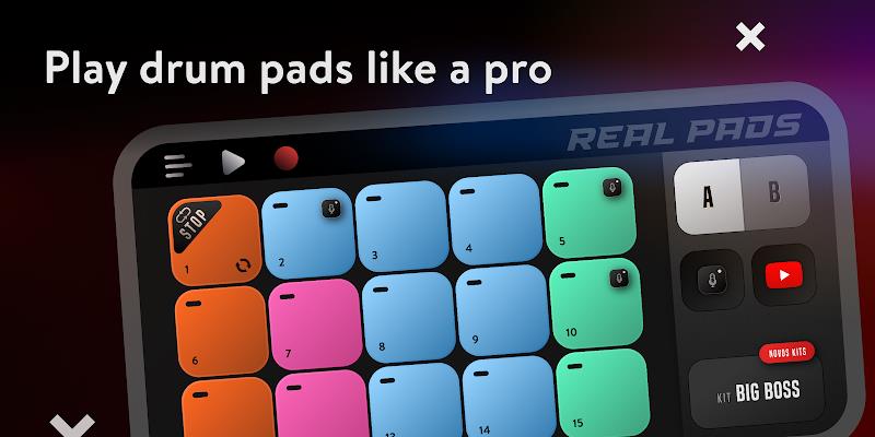 Real Drum Pad: electro beats Captura de tela 0