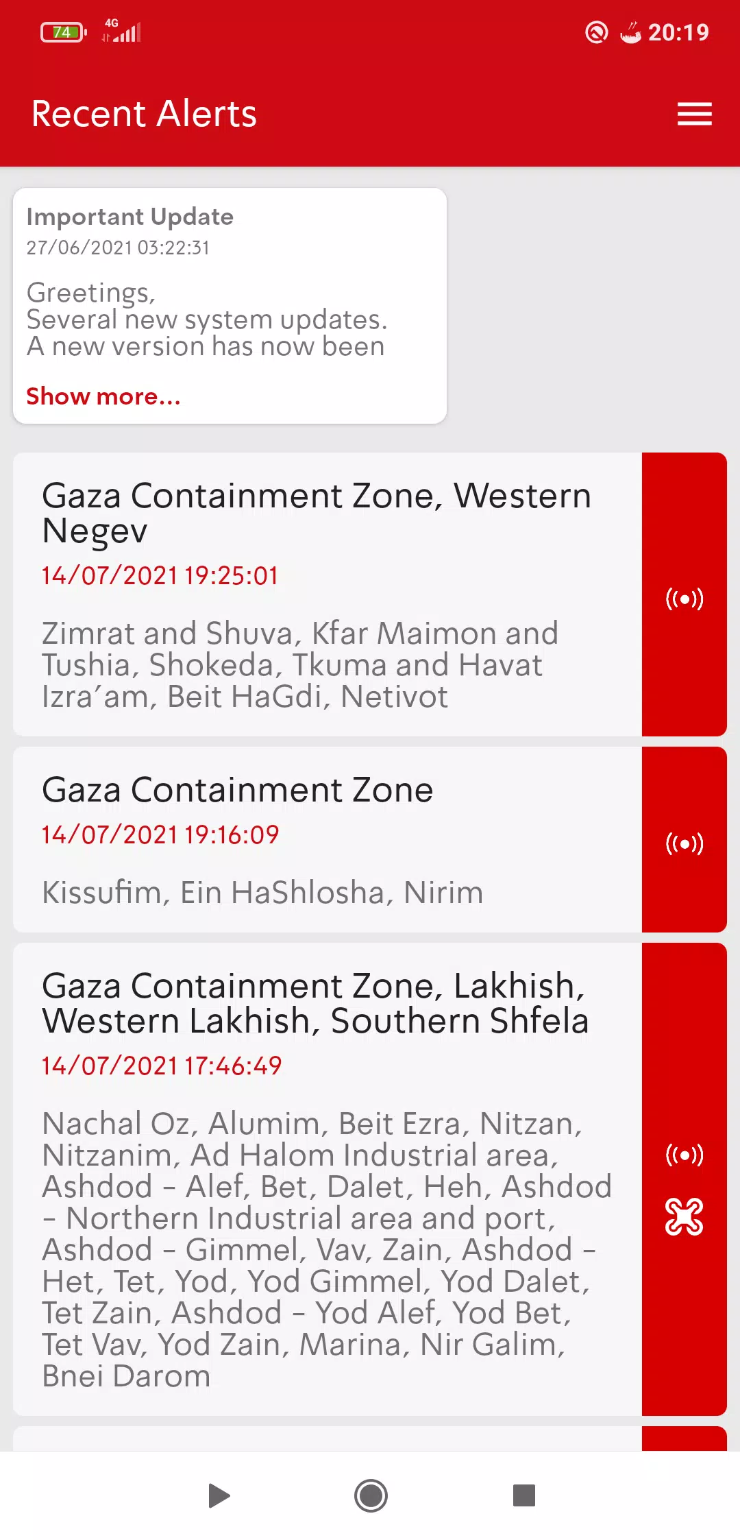 Tzofar - Red Alert | צופר应用截图第0张