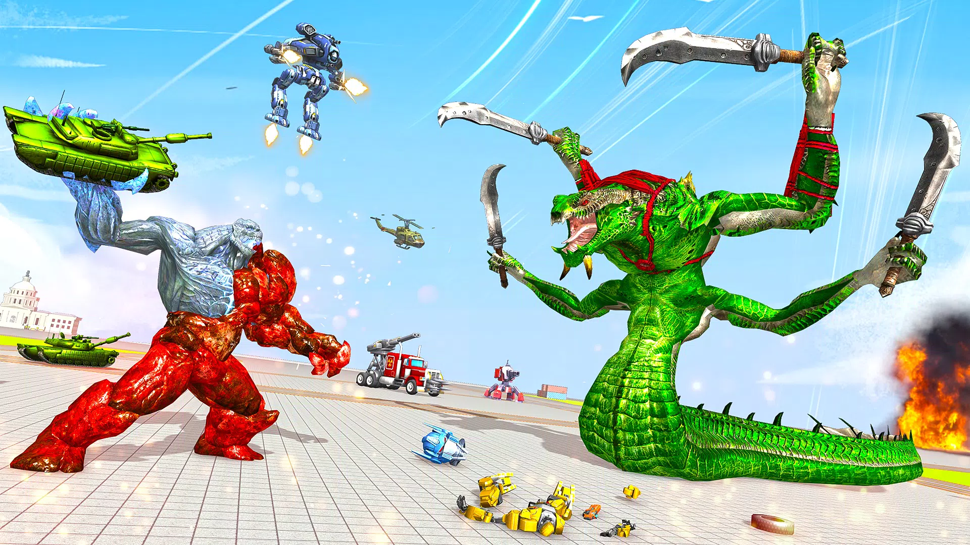 Snake Robot Game - Stone Robot Скриншот 0