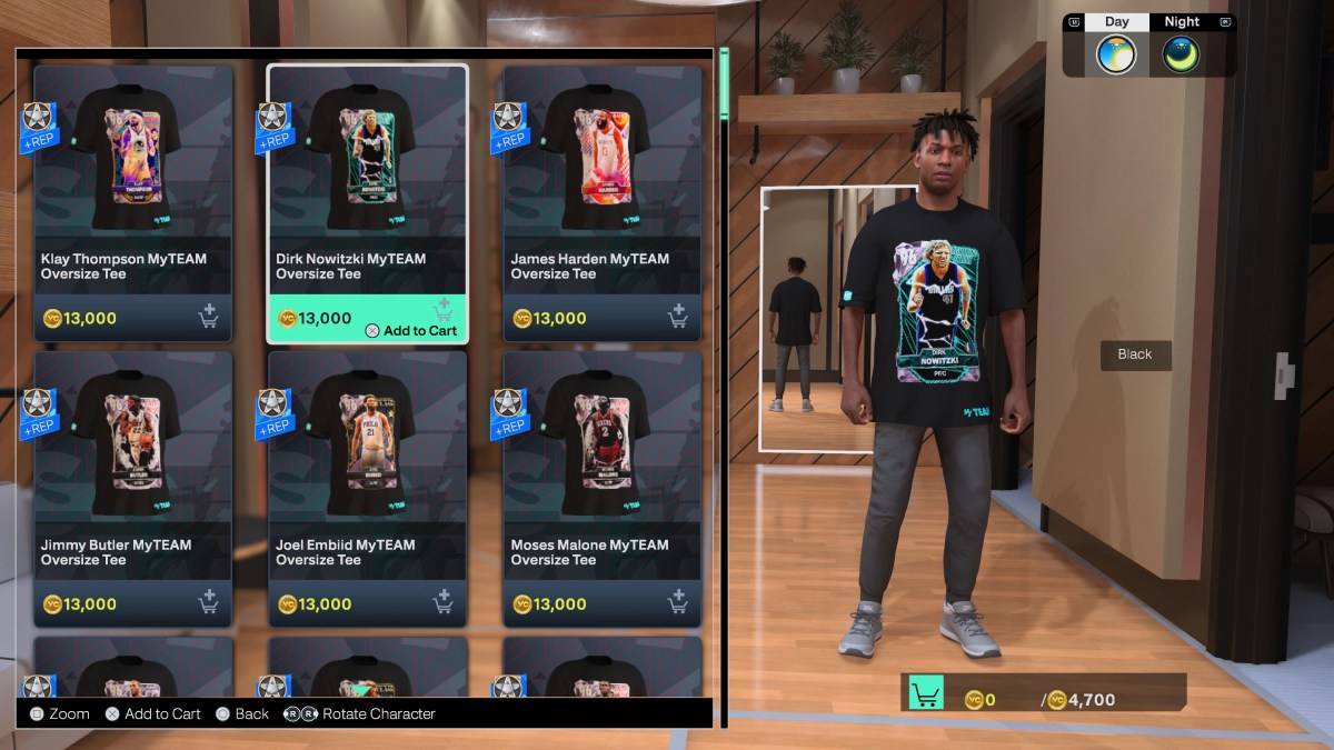 在NBA 2K25穿著並賺取周三的衣服。