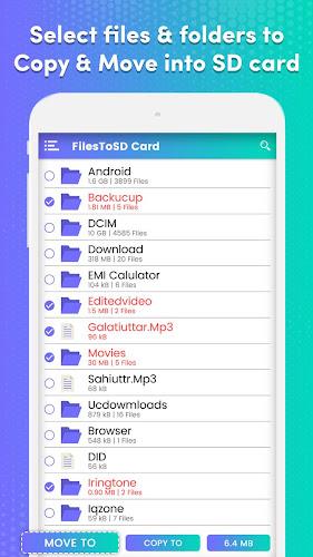 Transfer phone to SD Card – Fi Скриншот 1