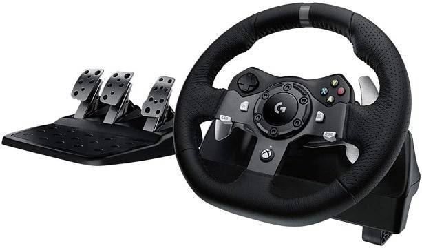 LOGITECH G920 แรงผลักดันการแข่งรถและคันเหยียบ (XBOX, PC)