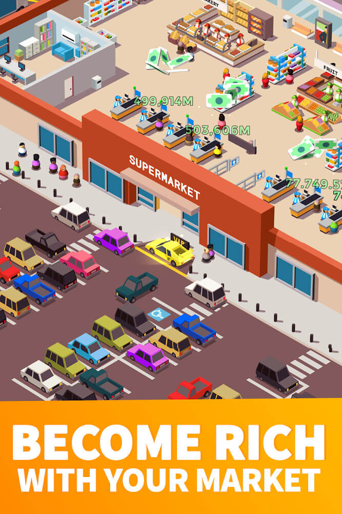 Idle Supermarket Tycoon Mod Скриншот 1