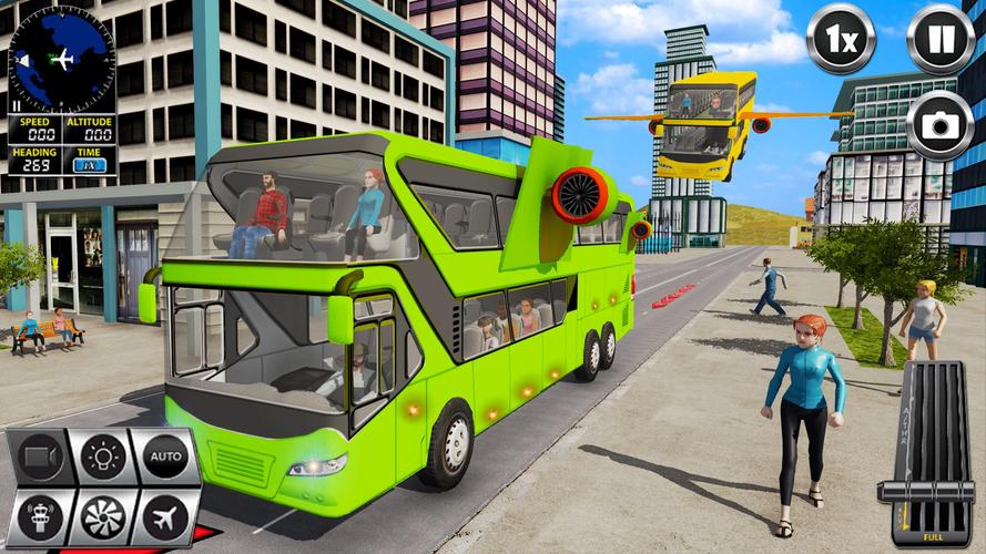 Voando Ônibus Simulador Jogos Captura de tela 3