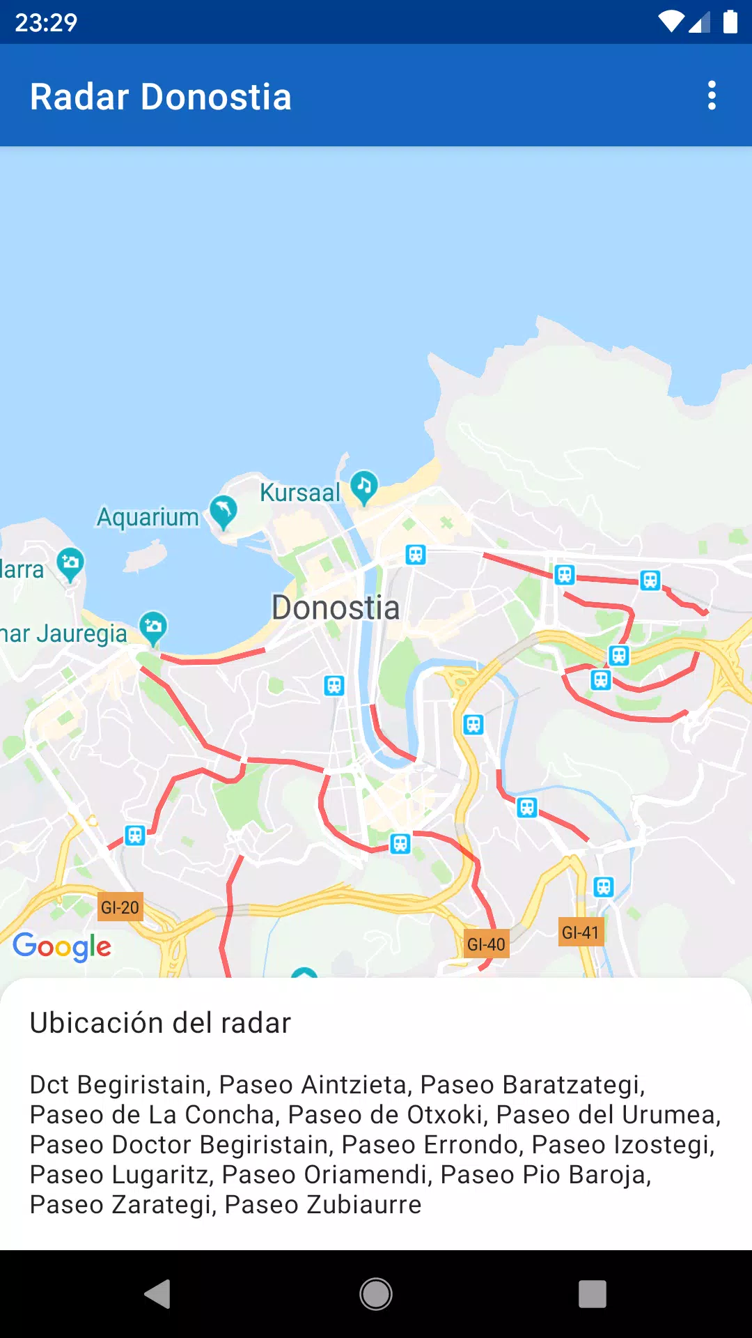 Schermata Radar Donostia 0