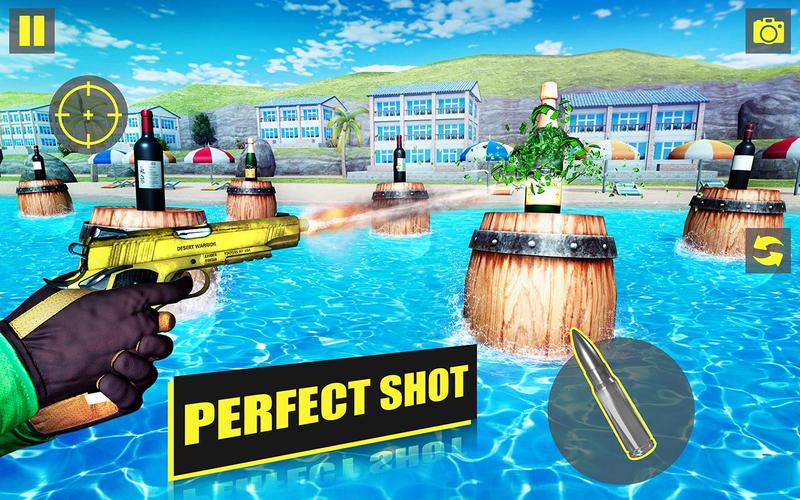 Real 3D Bottle Shooting Game Captura de tela 3