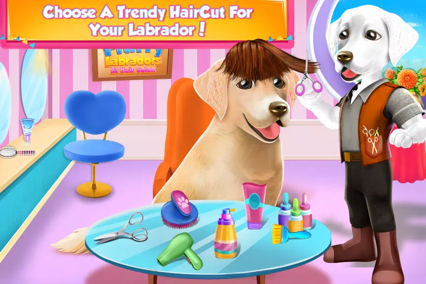 Fluffy Labradors at Hair Salon স্ক্রিনশট 2