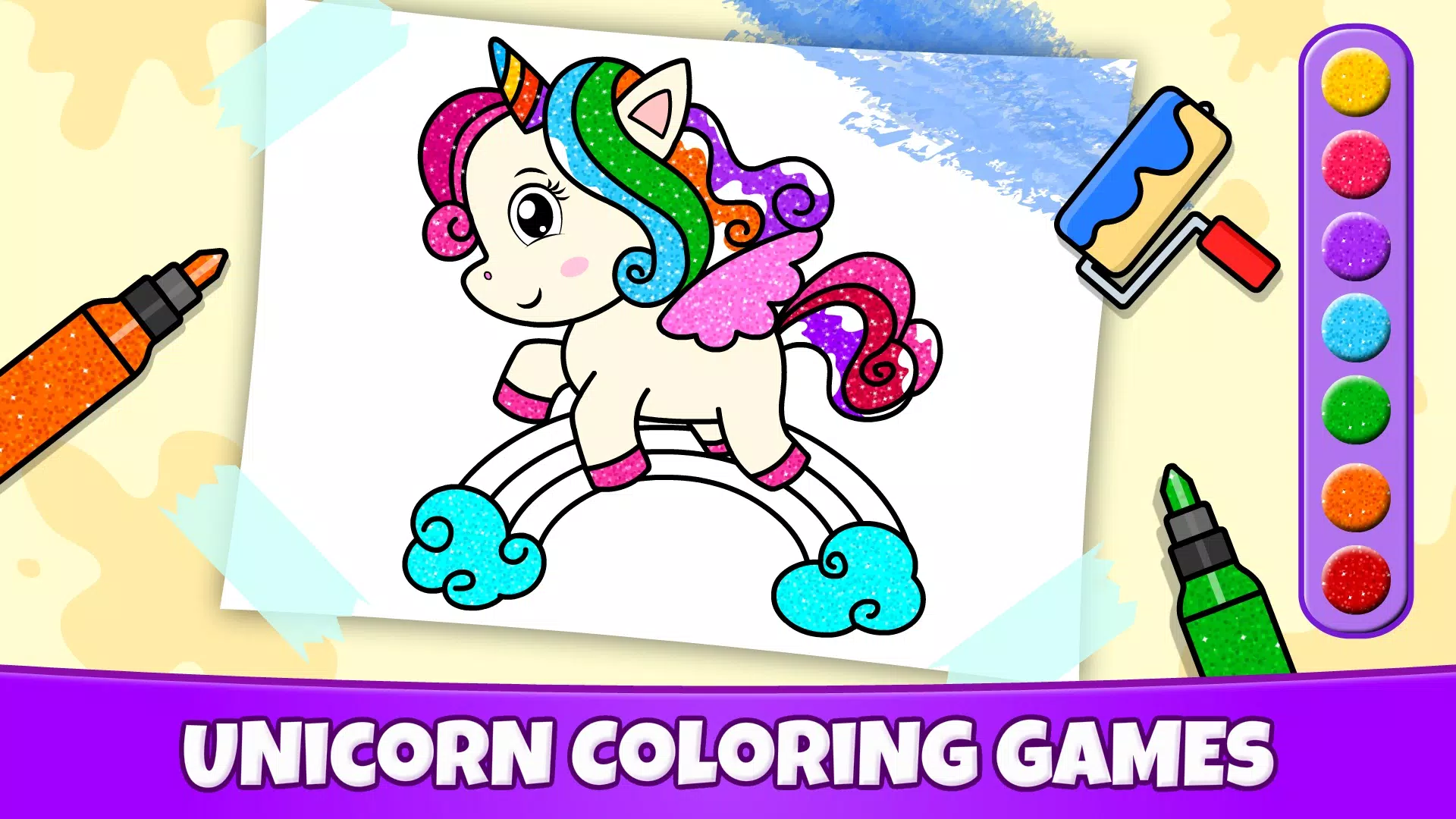 Unicorn Coloring Schermafbeelding 0