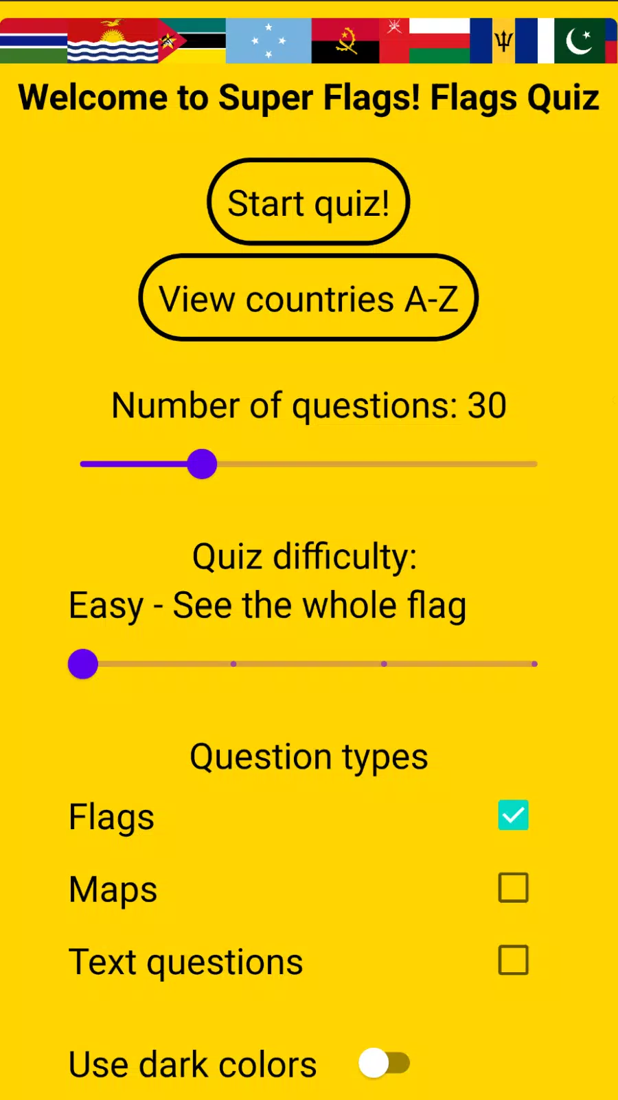 Super Flags! Flag Quiz Screenshot 0