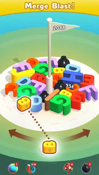 Merge Blocks 3D - 2048 Puzzle Captura de tela 1