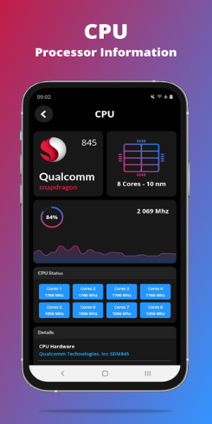 G-CPU:Monitor CPU, RAM, Widget Tangkapan skrin 2