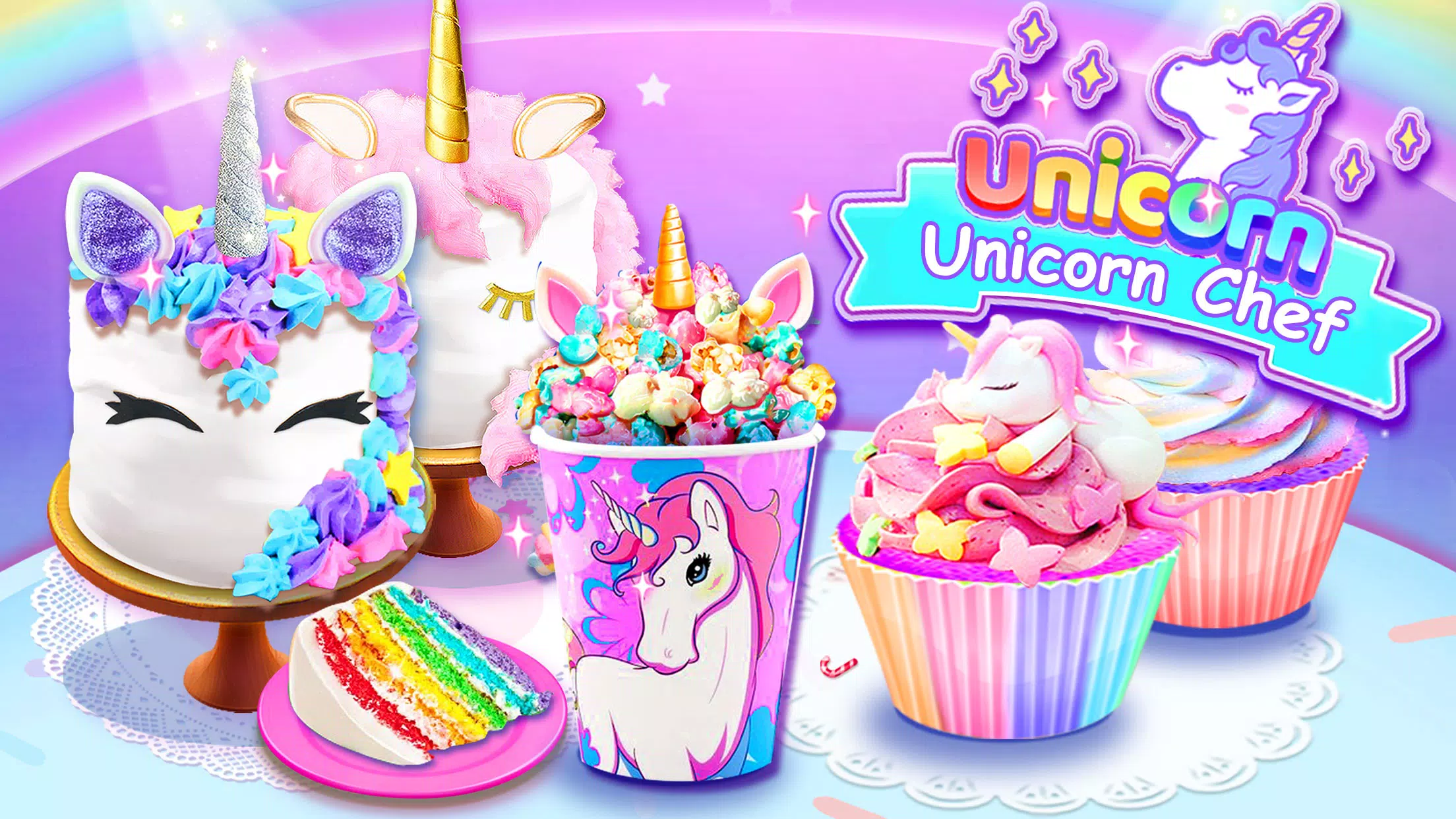 Girl Games: Unicorn Cooking Captura de tela 0