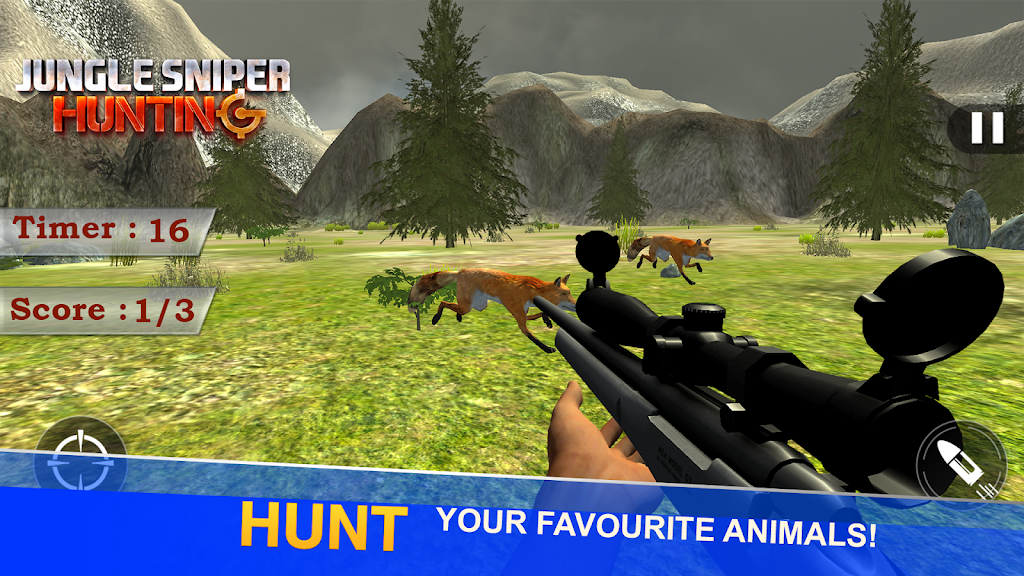 Jungle Sniper Hunting 3D Captura de tela 0