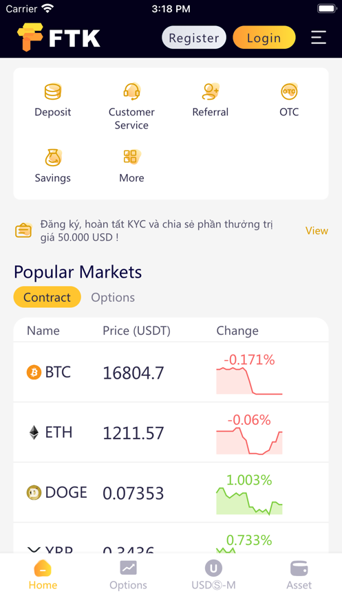 FTK Bitcoin & ETH Exchange Tangkapan skrin 1