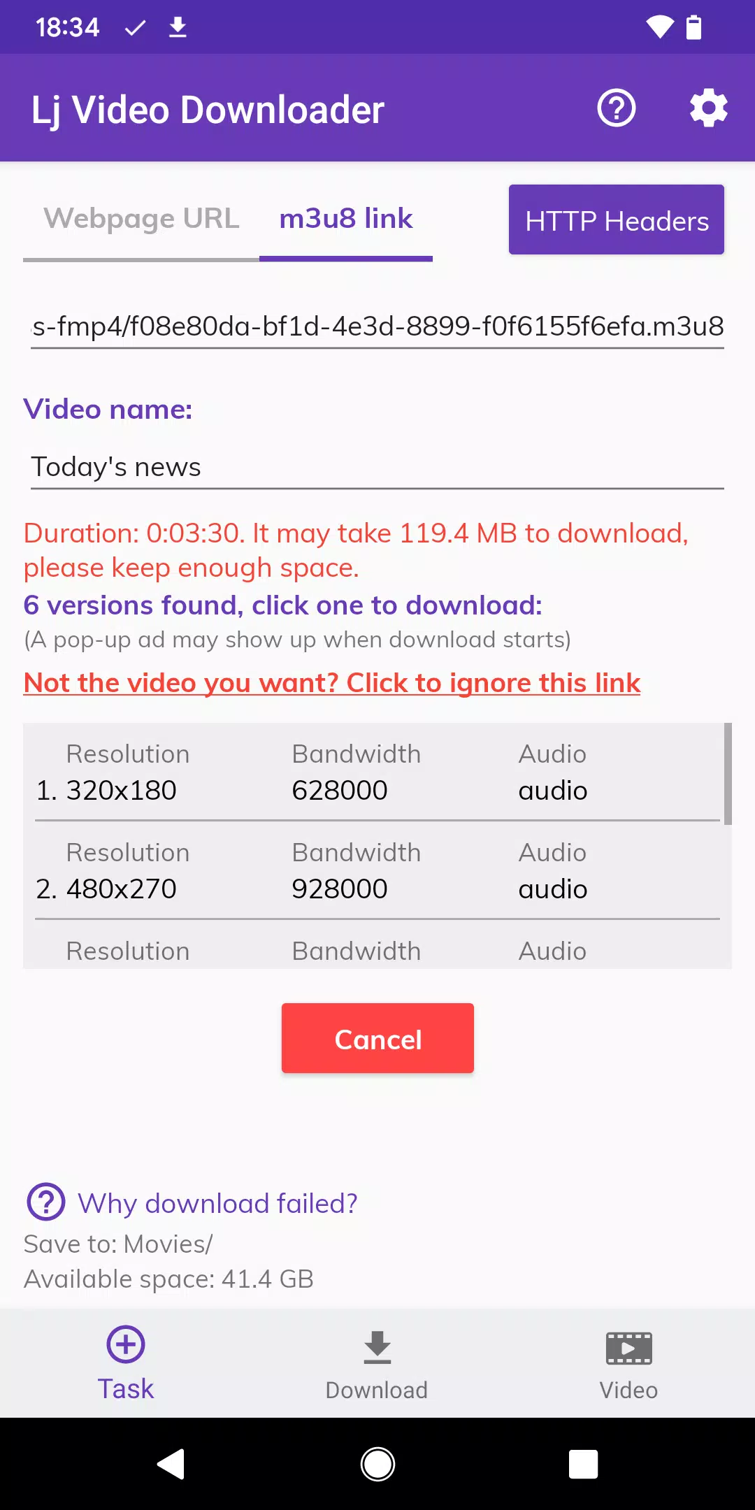 Lj Video Downloader (m3u8,mp4) স্ক্রিনশট 2