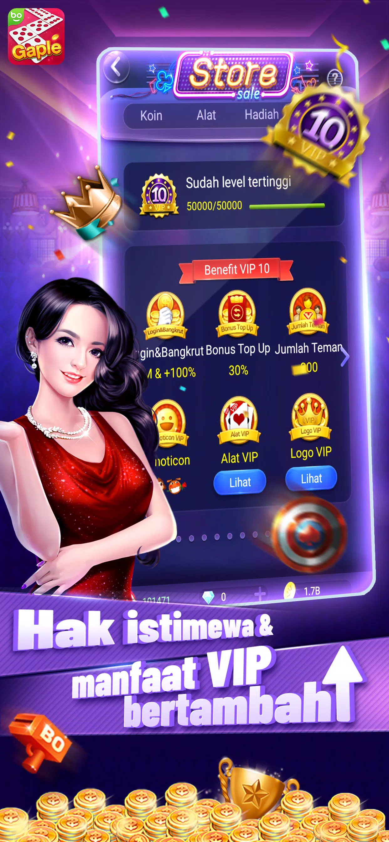 Domino Gaple Boya:Qiuqiu Capsa應用截圖第1張