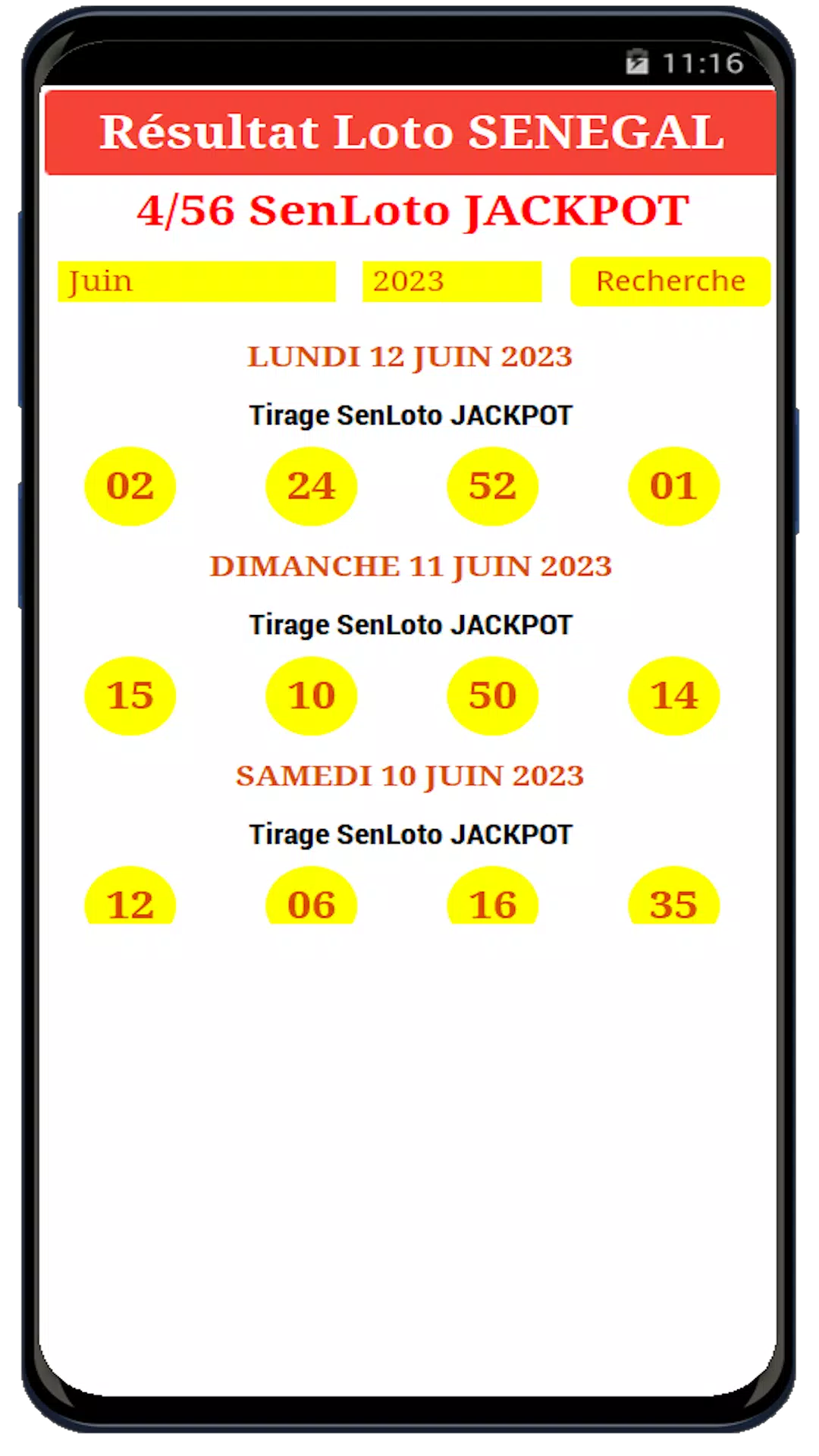 Loto Yakaar & SenLoto résultat Capture d'écran 0