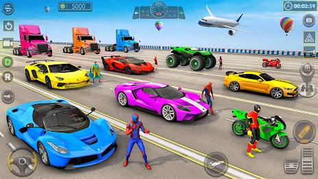 Schermata Superhero Game: Ramp Car Stunt 3